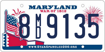 MD license plate 8MD9135