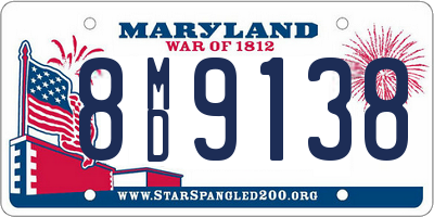 MD license plate 8MD9138