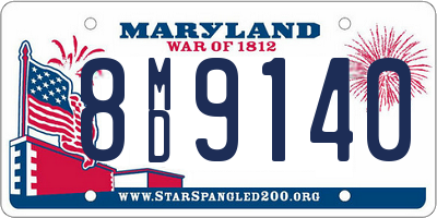 MD license plate 8MD9140
