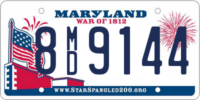 MD license plate 8MD9144