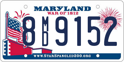 MD license plate 8MD9152