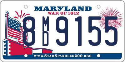 MD license plate 8MD9155