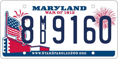 MD license plate 8MD9160