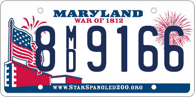MD license plate 8MD9166