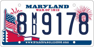 MD license plate 8MD9178