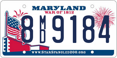 MD license plate 8MD9184