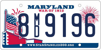 MD license plate 8MD9196