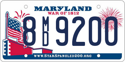 MD license plate 8MD9200