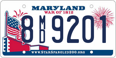 MD license plate 8MD9201