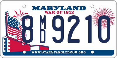 MD license plate 8MD9210