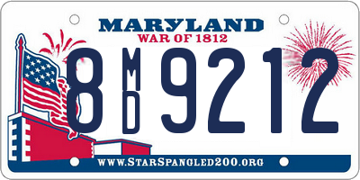 MD license plate 8MD9212