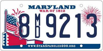 MD license plate 8MD9213