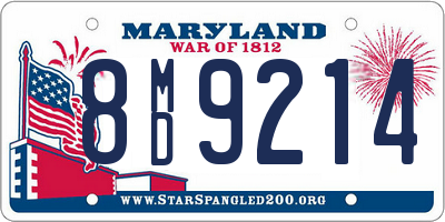 MD license plate 8MD9214