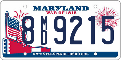 MD license plate 8MD9215