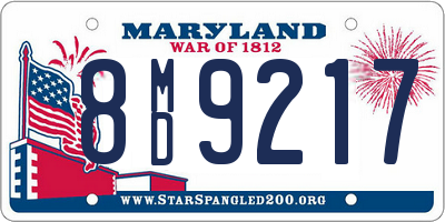 MD license plate 8MD9217