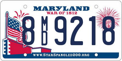 MD license plate 8MD9218