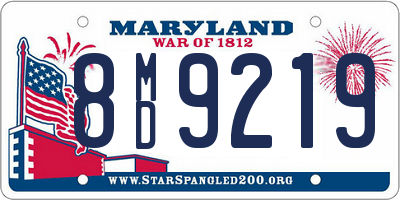 MD license plate 8MD9219