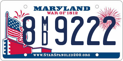 MD license plate 8MD9222