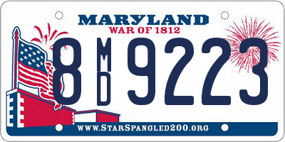 MD license plate 8MD9223