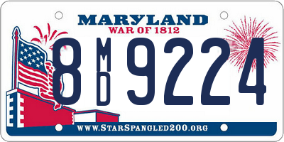 MD license plate 8MD9224