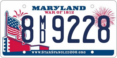 MD license plate 8MD9228