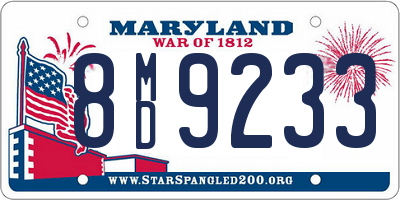 MD license plate 8MD9233