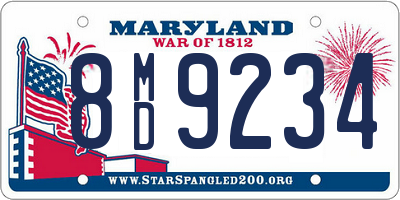 MD license plate 8MD9234