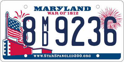 MD license plate 8MD9236