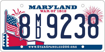 MD license plate 8MD9238