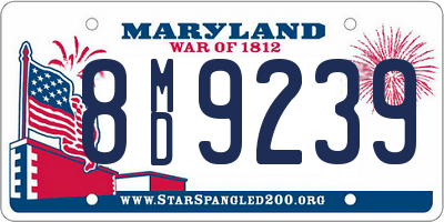 MD license plate 8MD9239