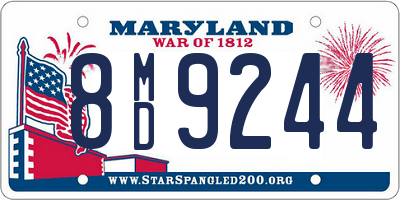 MD license plate 8MD9244