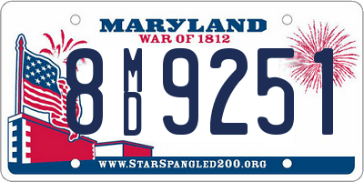 MD license plate 8MD9251