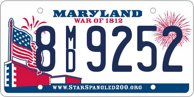 MD license plate 8MD9252