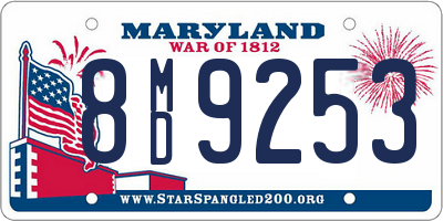 MD license plate 8MD9253