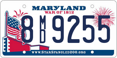 MD license plate 8MD9255