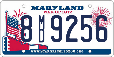 MD license plate 8MD9256