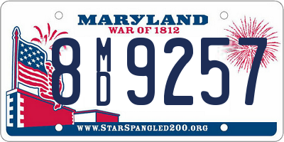 MD license plate 8MD9257