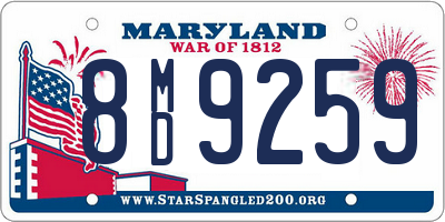 MD license plate 8MD9259