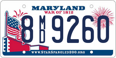 MD license plate 8MD9260