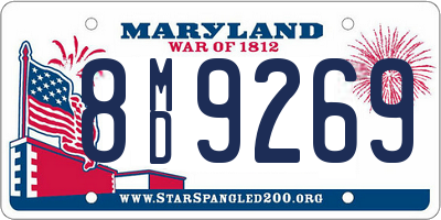 MD license plate 8MD9269