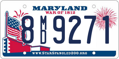 MD license plate 8MD9271