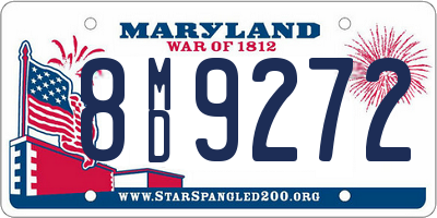 MD license plate 8MD9272