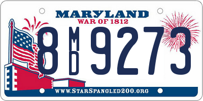 MD license plate 8MD9273