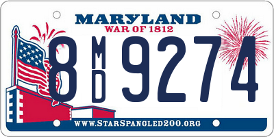 MD license plate 8MD9274