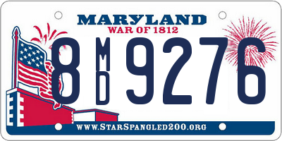 MD license plate 8MD9276