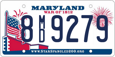 MD license plate 8MD9279