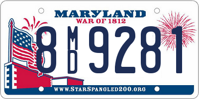 MD license plate 8MD9281