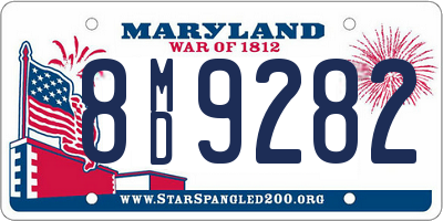 MD license plate 8MD9282