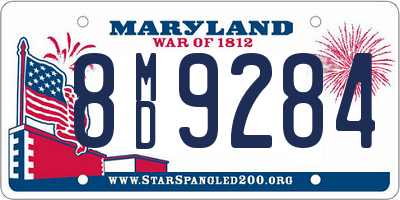 MD license plate 8MD9284