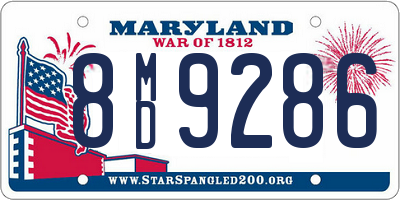 MD license plate 8MD9286